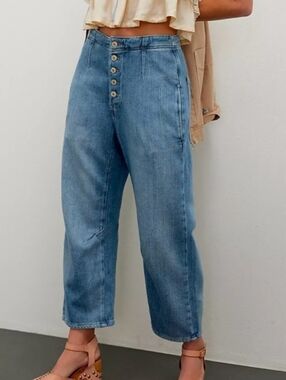 We The Free Osaka Mid Rise Barrel Jeans 32